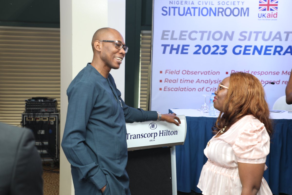 PLACNG's tweet photo. #Photosplash: Participants at Press Conference & launch of the 2023 General Election Situation Room Pre-election Assessment & the Opening of the Election Situation Room for the 2023 General Election.
#2023Elections
#NigeriaDecides2023 https://t.co/jMPxrgJypP