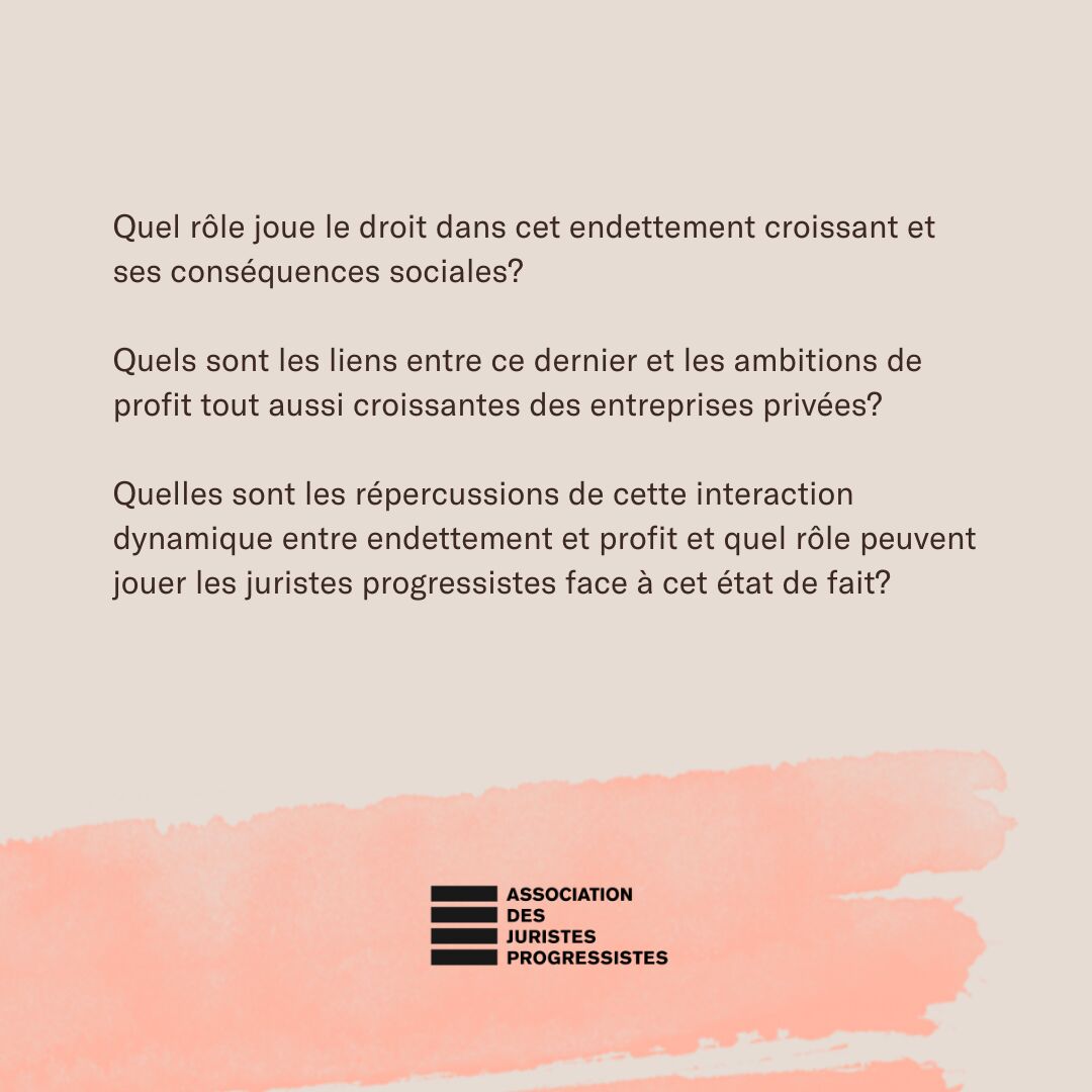 Êtes-vous prêt.e.s pour un autre panel?

Le #profit et l'#endettement justifiés par le #droit: Les deux côtés d'une médaille #néolibérale

Pour acheter ton billet: lnkd.in/gqZMRcCY
