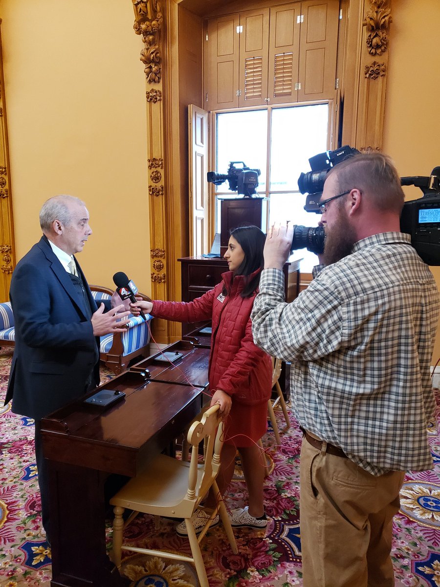 Perspective from @OhioSenateGOP President @matthuffman1 with @nbc4i @NatalieFahmy on taxes and transportation before today's Senate session. Senate will vote on SB 21 sponsored @Rob_McColley @SenReynolds03 making appeals of state agency rulings easier and convenient for Ohioans.