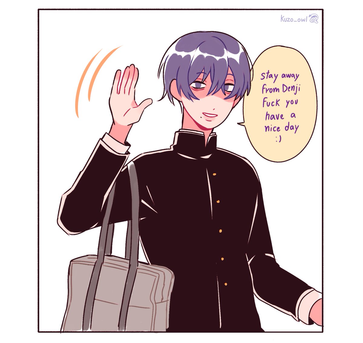 Kuzo_owl's tweet photo. I just think Yoshida is a weird silly guy and I love him for that lol -Inspired by csm 121 https://t.co/lyUVrXMtOb
