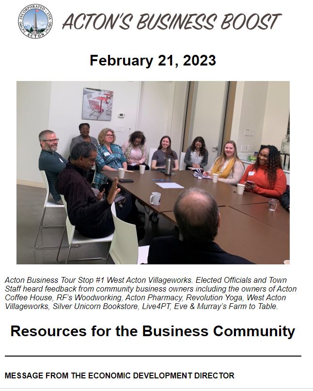 Acton Biz Boost⬆️including the Acton Local Business Tour hosted by Acton Economic Development &amp; MAPC. Many MWCoC Chamber members took part! New Energy✅🔌Efficiency grants 4 Acton business+. Sign-up &amp; check out Acton Biz Boost☑️ us14.campaign-archive.com/home/?u=0e992e…