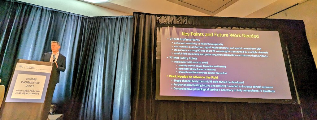 Corree Laule (@mripathology) on Twitter photo ~40% of participants have vestibular effects being scanned at 7T. Thank you Dr. Mike Hoff <a href="/mnhoff/">Michael Hoff</a> for the excellent overview of important high field artifact and safety considerations! #NAIMS #ACTRIMS #MultipleSclerosis #MRI ~40% of participants have vestibular effects being scanned at 7T. Thank you Dr. Mike Hoff <a href="/mnhoff/">Michael Hoff</a> for the excellent overview of important high field artifact and safety considerations! #NAIMS #ACTRIMS #MultipleSclerosis #MRI