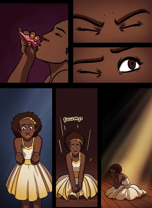 it can be really difficult to manage vertical sequences like this when restricted to page sizes. You might need to get rid of some panels and dialogue in the process!The most important thing is that the final page reads well as a page. 