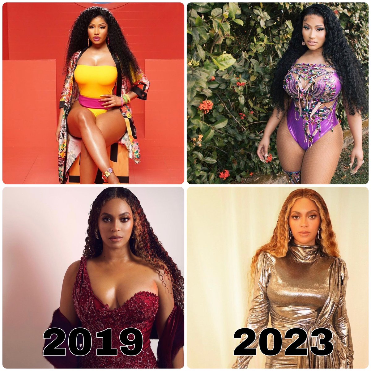 flawlessjxo's tweet image. The Queen of Rap &amp;amp; Queen Bey face card never declines #SameFace😍🤤💖