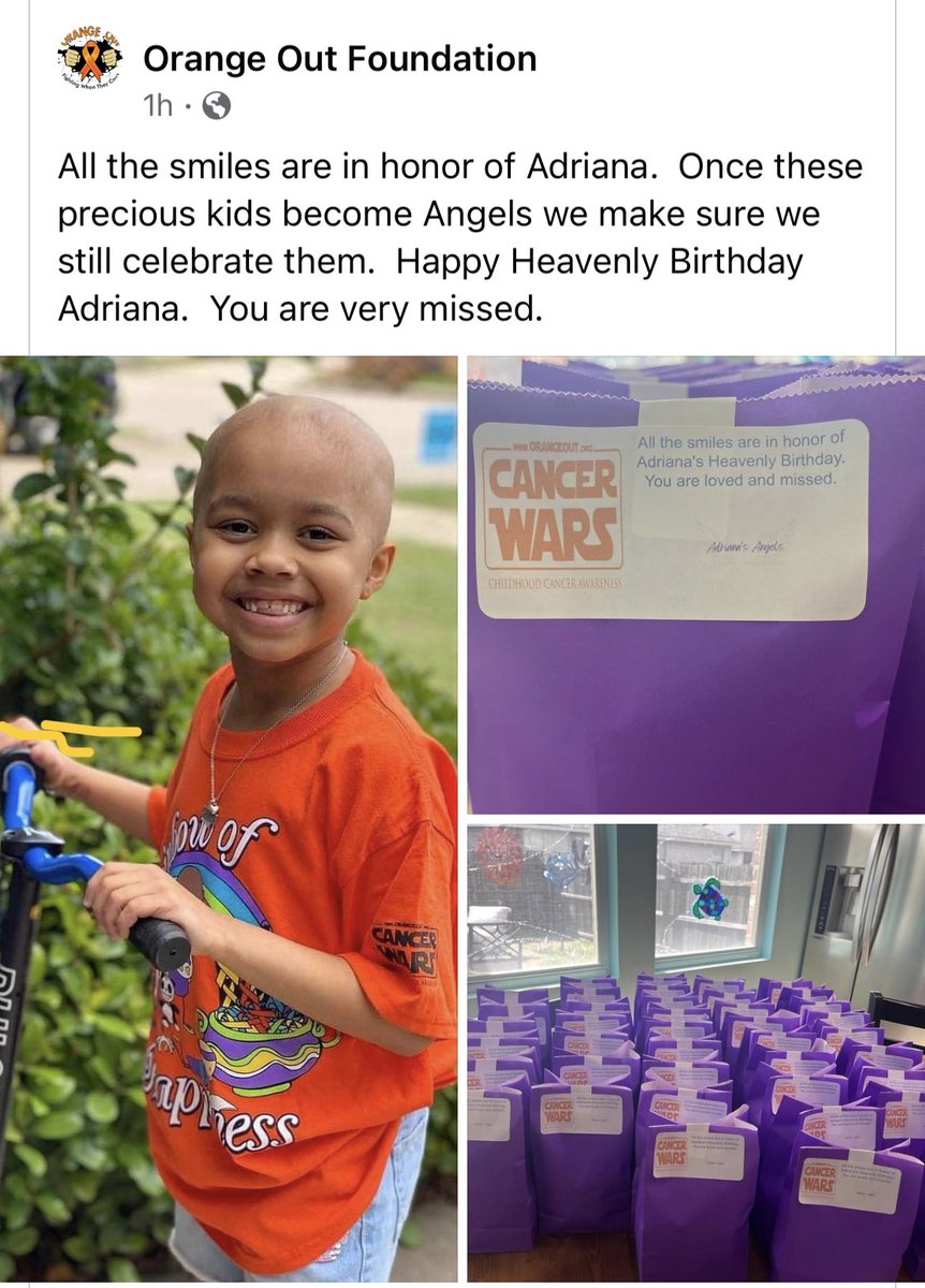 _AdrianaStrong's tweet photo. Goodie bag to the children’s cancer floor in honor of Adriana’s Birthday 2/28 purple bag Adriana's Angels The Adriana Nixon Foundation💜💜 https://t.co/t4c4WQVcuL