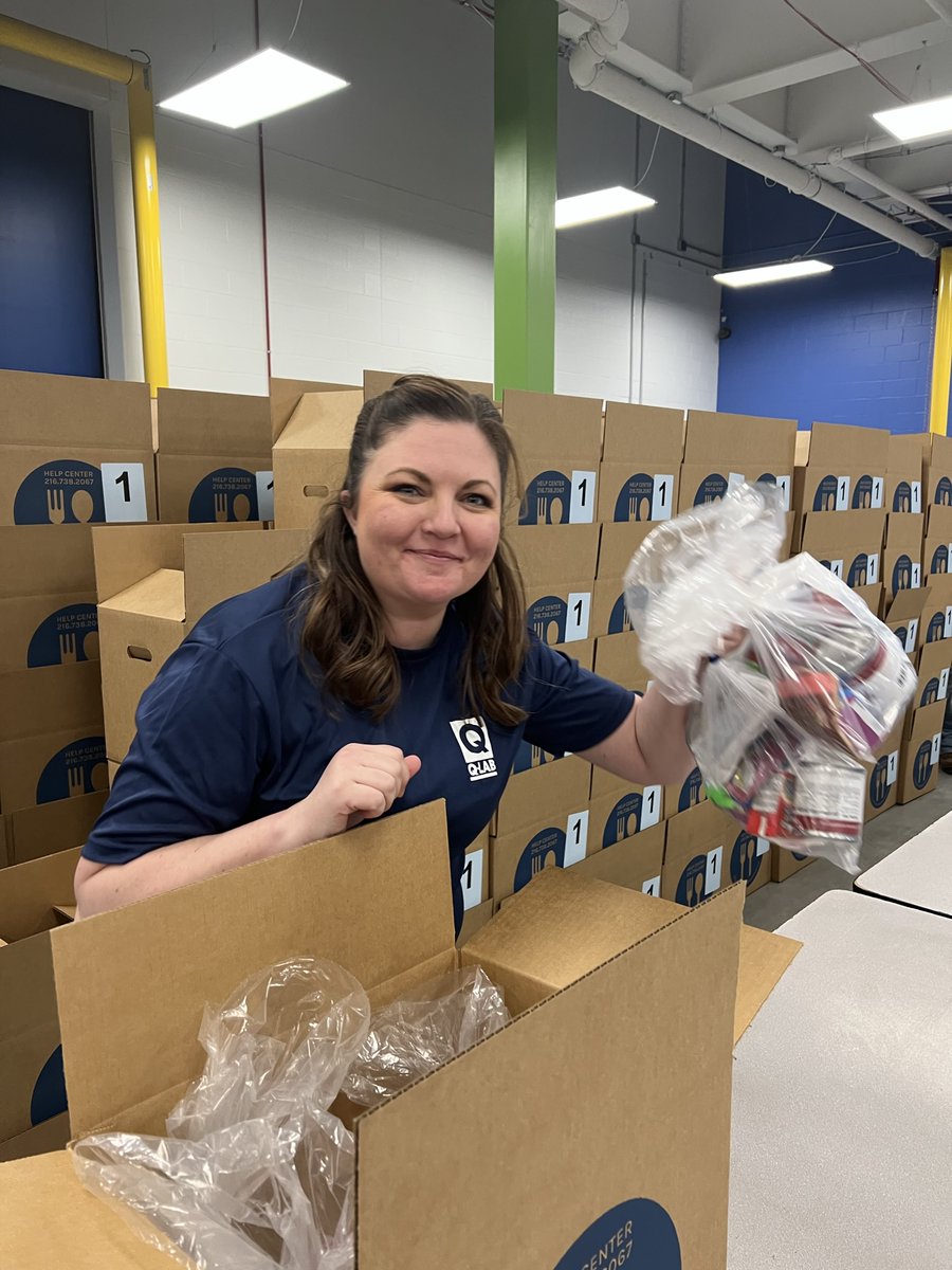 Q-Lab showed up in full force and high spirits to repack food donations at the Greater Cleveland Food Bank in February! We packed 360 boxes, which amounts to 2,160 meals for the 'Backpack for Kids' after-school program. We love making a difference in our community! #WeFeedCLE