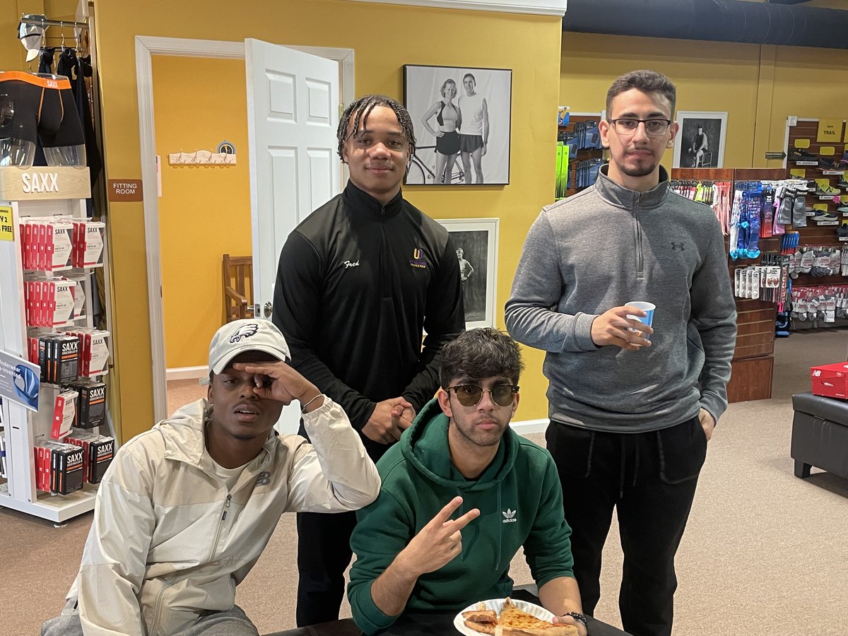 DCCC_ACE's tweet photo. Thank you to The Running Place for having the DCCC Track and Field teams over for a fun little Spike Night! Our athletes are ready for the track season 🏃 One month until outdoor starts! We appreciate you @therunningplace 🤍 https://t.co/820AexWdkG