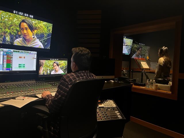 BTS of some ADR work on my short film Not Him! Getting so close to sending this one out into the world. #femalefilmmakers #femaledirectors #femalewriters #indiefilmmaking #nycfilmmakers #nycfilm @katharrine