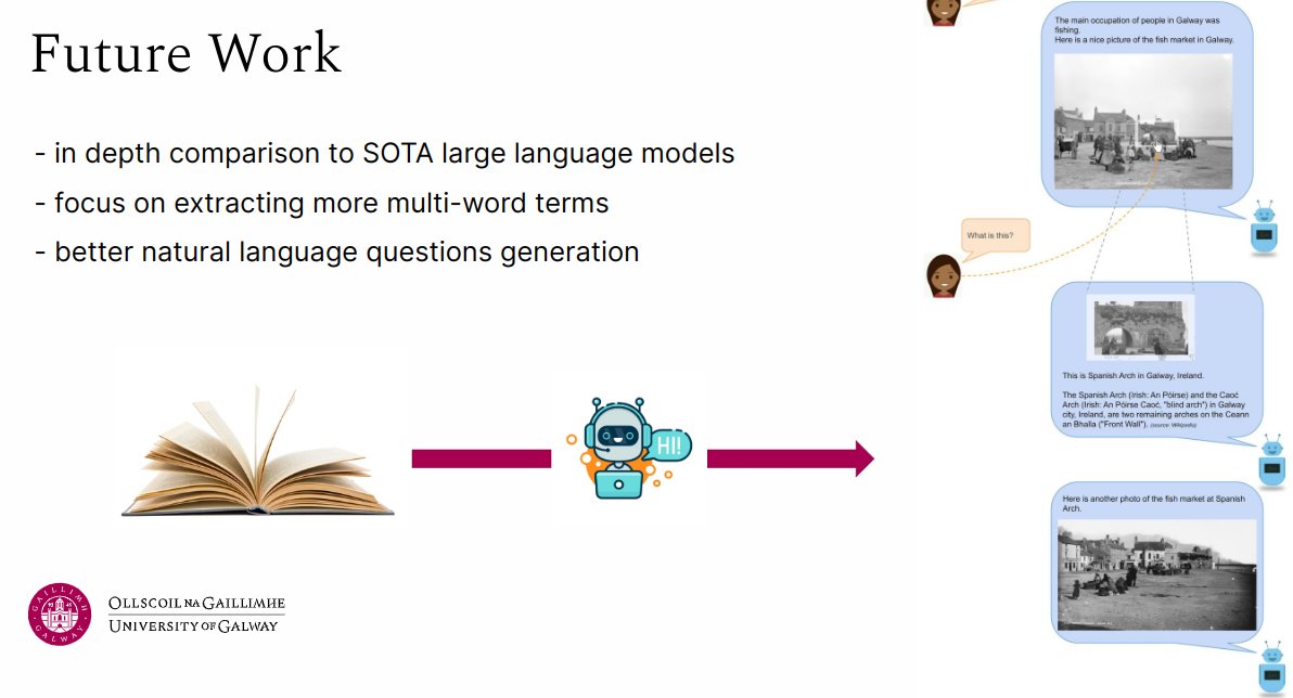 Mihael Arcan (@miharcan) on Twitter photo Big thanks to @MooreInst and @cillianjoy for a great discussion and insights at today's #DigitalHumanities foundation series presenting the #GalwayTimeMachine.
<a href="/UNLP_Galway/">Unit for Natural Language Processing</a> <a href="/insight_centre/">Insight Research Ireland Centre</a> <a href="/galwayDSI/">Data Science Institute @ University of Galway</a> Big thanks to @MooreInst and @cillianjoy for a great discussion and insights at today's #DigitalHumanities foundation series presenting the #GalwayTimeMachine.
<a href="/UNLP_Galway/">Unit for Natural Language Processing</a> <a href="/insight_centre/">Insight Research Ireland Centre</a> <a href="/galwayDSI/">Data Science Institute @ University of Galway</a>