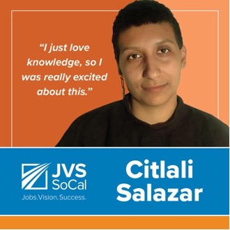 JVSSoCal's tweet image. Like many of our nation’s restaurant industry workers, Citlali Salazar felt vulnerable and frustrated. The CareerWork$ Medical program - underwritten by the JVS Women’s Leadership Network - caught his eye. Full story here: ow.ly/XeBJ50MZzGC #OvercomingBarriers #WLN #JVS