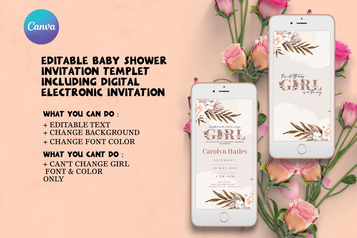 AbsoluteprettyC's tweet photo. Hello, come grab your digital Baby Shower bundle set now with customizable text, photo, and everything else.Canva is simple to use. 
Boho girl is on the way ~❤️

#etsy #etsyuk #etsysellers #etsyus
#etsylover #etsygift #etsy #etsyshop #canva  #bohogirl #bohostyle #bohobride #boho https://t.co/rhWeL8HjdW