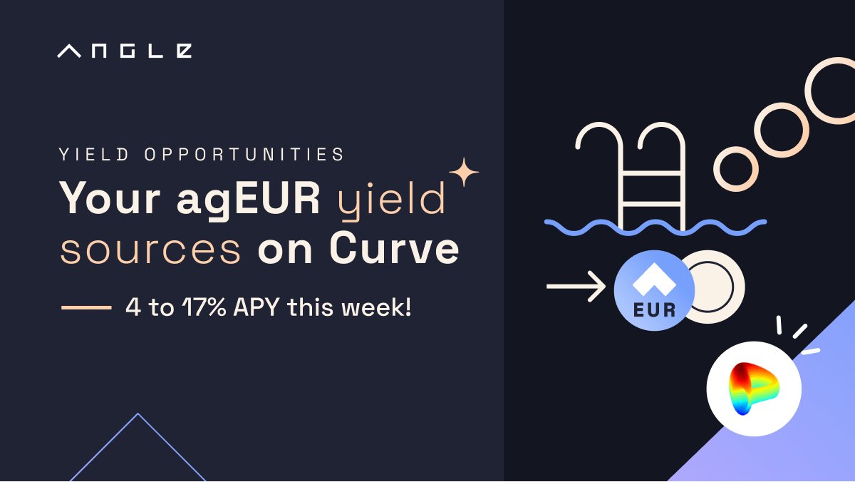 agEUR gives you multiple yield opportunities. This week check out <a href="/CurveFinance/">Curve Finance</a> on Ethereum 👇

- agEUR/EUROC pool ➡️ $10m+TVL up to 10% APY
- 3EUR pool ➡️ $5m+ TVL up to 16% APY
- agEUR/FRAXBP ➡️ $1.4m+ TVL up to 17% APY

Relentlessly working on resilient yield for your agEUR 🥷
