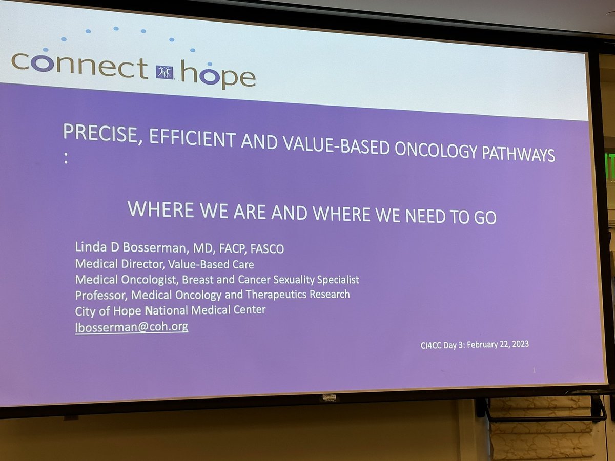 WonderMixTape's tweet photo. .@MdBosserman on current status and what is needed for precise efficient & value-based care #ci4cc23 note: value definition must include high quality care, satisfaction & sustainability https://t.co/VO36S2ElsC