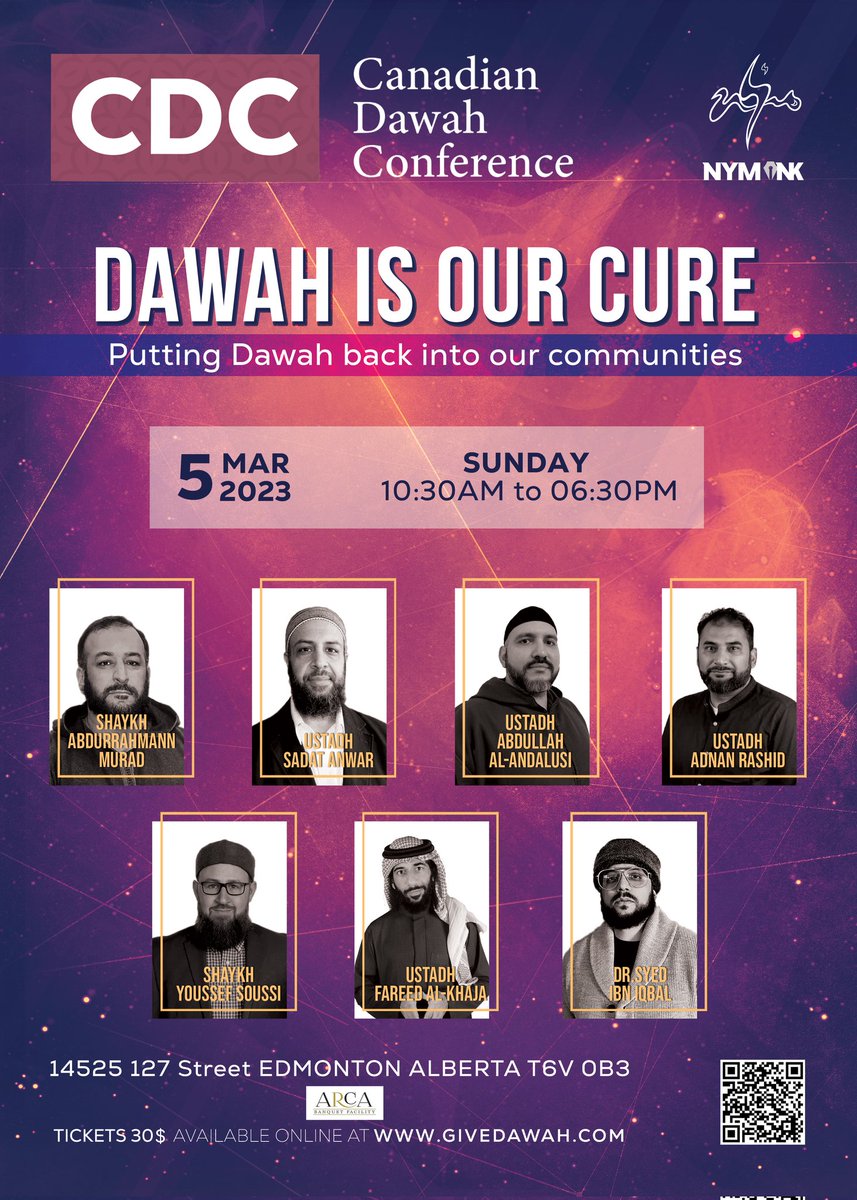 CanadianDawah's tweet photo. Looking forward to seeing you March 5th at this year's CDC https://t.co/ymjLsglW7C