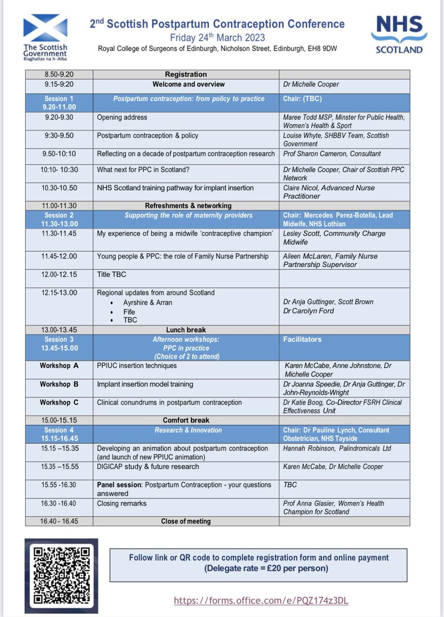 CoopMhc's tweet photo. Come and join us on Fri 24th March for the 2nd Scottish Postpartum Contraception Conference supported by @scotgov ! Sign up here: https://t.co/unEE2Z646J @ScotPCN @FSRH_Scot @ScotlandRCM @RCObsGyn @ScotPerinatal @NESnmahp https://t.co/OcpkuA9dc5