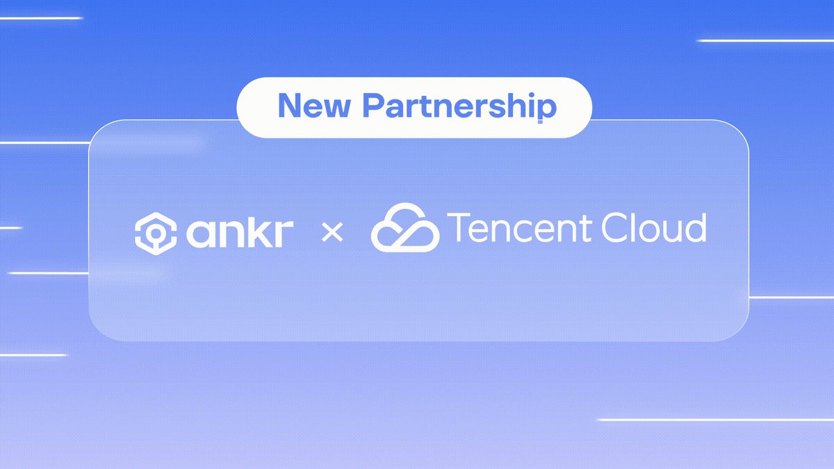 ankr's tweet photo. Ankr 🤝 @tencentcloud 

We’re very excited to announce a partnership with Tencent Cloud to provide a new service catering to thousands of apps, games, virtual worlds, and companies needing connections to blockchain data 🥳

Sounds like a dream, right? Read more 👇
https://t.co/2RjasPNNiK