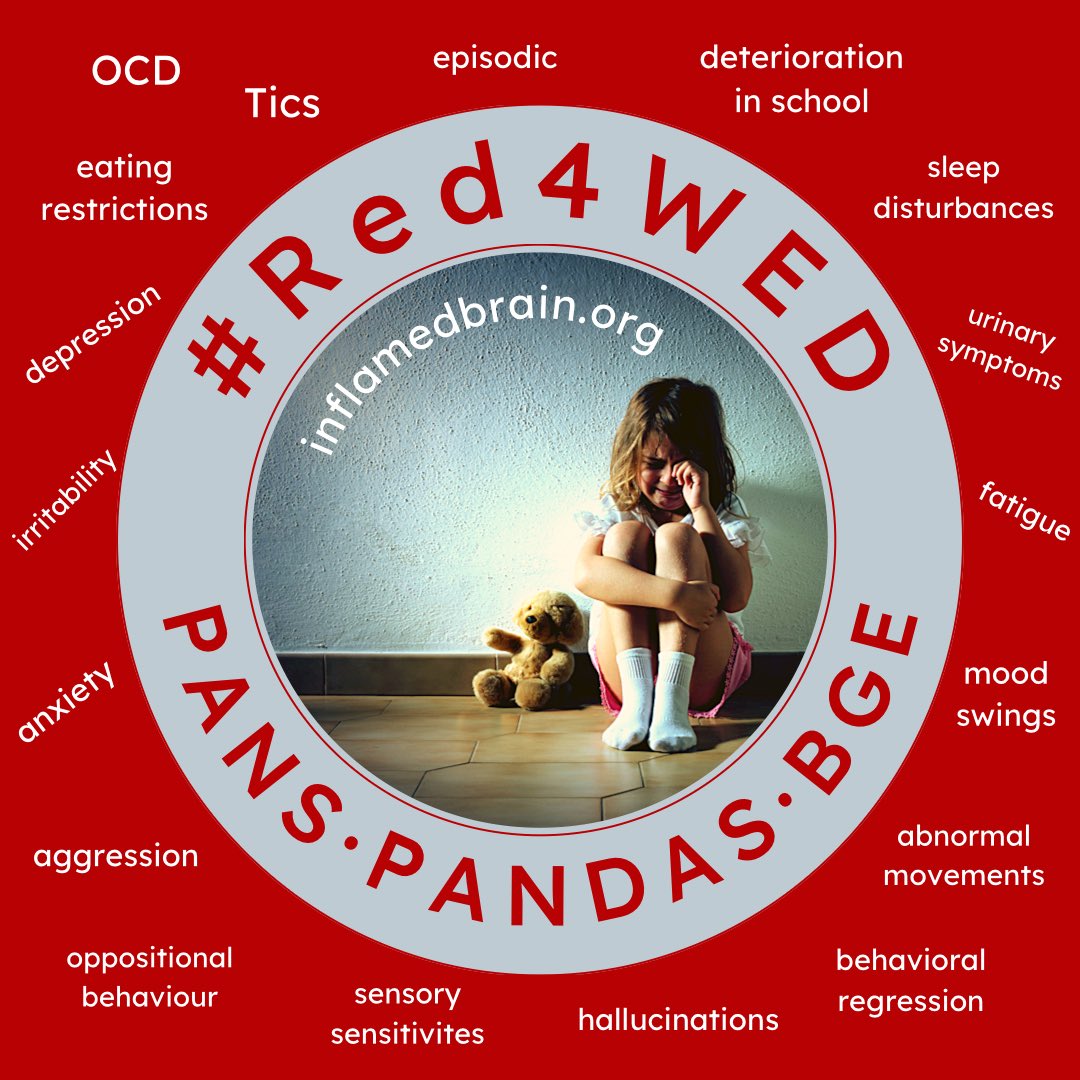 Today is World Encephalitis Day, a global awareness day for people who have been directly or indirectly affected by encephalitis.

#RED4WED
#WorldEncephalitisDay
#BasalGangliaEncephalitis
#PANS #PANDAS #BGE #AE
#AutoimmuneEncephalitis
#InflamedBrainAlliance
#BrainInflammation