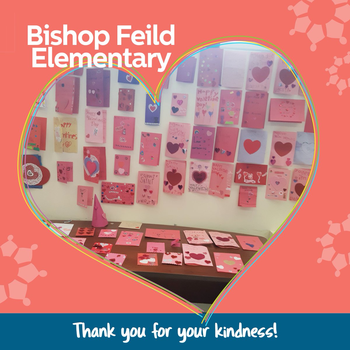 GatheringNL's tweet image. The Valentine&apos;s Day Storm didn&apos;t stop @BishopFeild 
from sharing kindness! The kids made Valentine&apos;s Cards for the Guests &amp;amp; after the team passed them out, they used the remaining cards to make a wall of Kindness! ❤️

@kristadgoulding @NLESDCA @Lorrain18833242 
#ProjectKindness