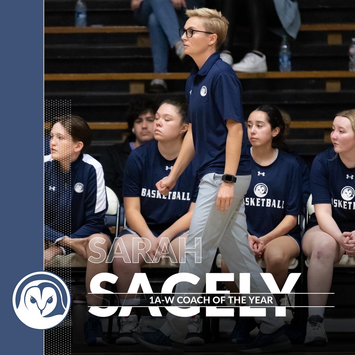 Thaden_Stormers's tweet photo. We are so excited to announce and celebrate Coach Sarah Sagely as she has been named the 1A-West Coach of the Year! 
#TogetherWeFly #GoStormers #ThadenHoops #CoachOfTheYear https://t.co/W9NX1Dmm5f
