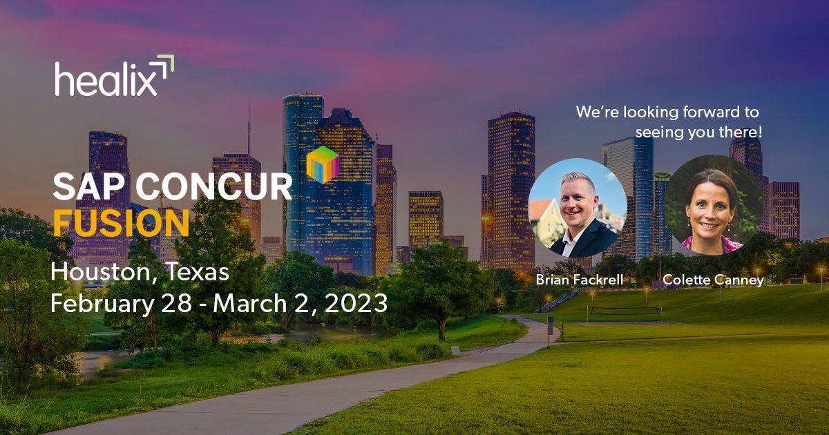 healix_HX's tweet image. Brian and Colette are looking forward to attending #SAPConcurFusion next week! 

Will we see you there? Drop us a message if you’d like to fix a time to catch up.