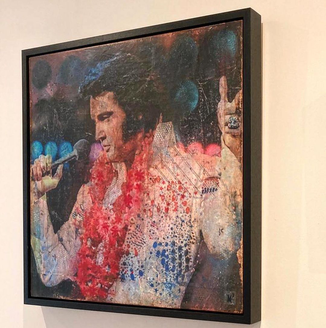 adlibgallery's tweet photo. **SOLD**
Elvis has left the building! 
Original artwork by @MattM3Art 
Mixed media painting on board with black tray frame.
61 x 61 cm

Get in touch for any available paintings by Matt or an icon commission @adlibgallery

#elvis #adlibgallery #mattmackman #theking #art #artwork https://t.co/Gk1JzfuHMe