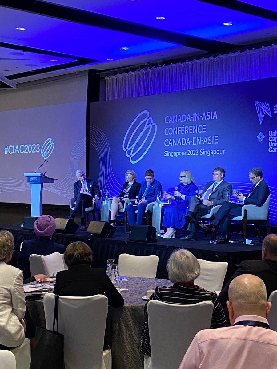 Amazing discussions from the “What’s your Asia” strategy panel at the #CIAC2023. 
<a href="/ExportDevCanada/">EDC</a> understands the opportunities in the Indo-Pacific and we're excited to see cleantech as a priority in our Asia strategy, focusing on supporting Canadian cleantech companies.