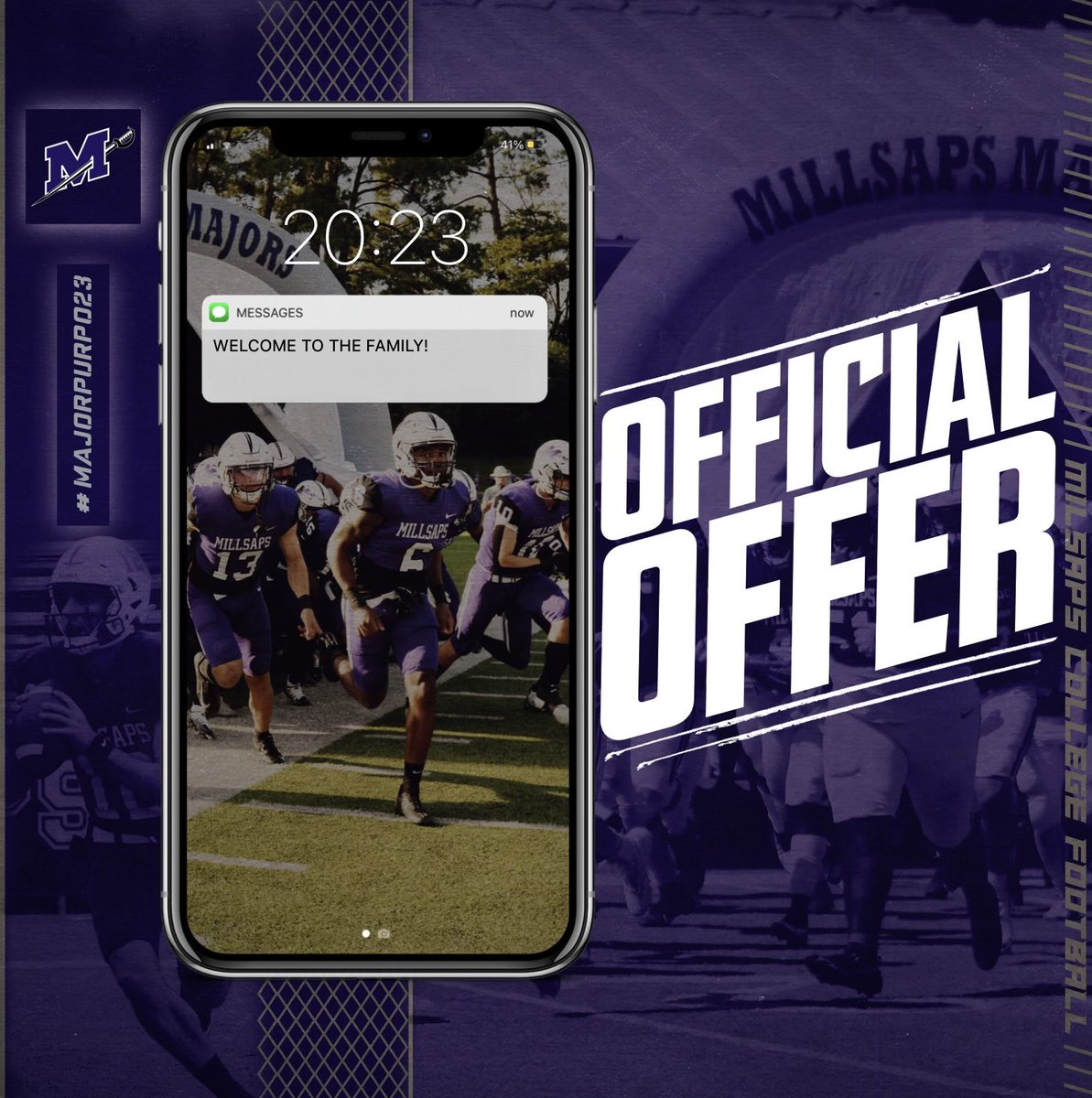 mor11on's tweet photo. Blessed to receive my 2nd offer from Milsaps College @CoachCoryYork @BakerHSFootball @SteveNormand @CoachCalcagni @CraigSanders__ @jasonrmorgan https://t.co/0RYLSSrN1G