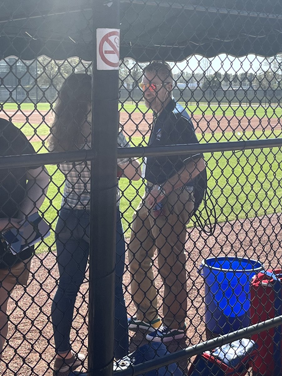 Spring training in Clearwater. Foul ball, Charlie still watching the hitters, quick chat with the skipper, Rob Thomson and of course, The King (Howard Eskin) is here too.