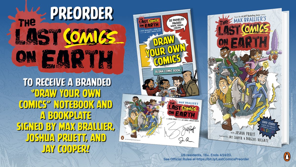 THIS IS WILD! If you #preorder THE LAST COMICS ON EARTH, you can get this killer notebook AND a bookplate signed by Jay, Max and ME! Details here: bit.ly/LastComicsPreo… @lastkidsonearth #thelastkidsonearth #thelastcomicsonearth #MGBookChat #kidsbooks #graphicnovel