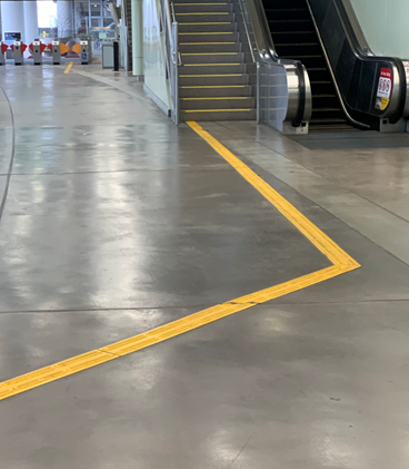 BobFranklinBART's tweet photo. Attention #Blind and #LowVision @SFBART riders: #BART has temporarily halted installing detectable pathways in stations, as there are no U.S. standards. Join the Blind and Low Vision Town Hall on Feb 28 to discuss if these paths help. #a11y Event details: https://t.co/07Qfn8asrP https://t.co/igzsUtX6L9
