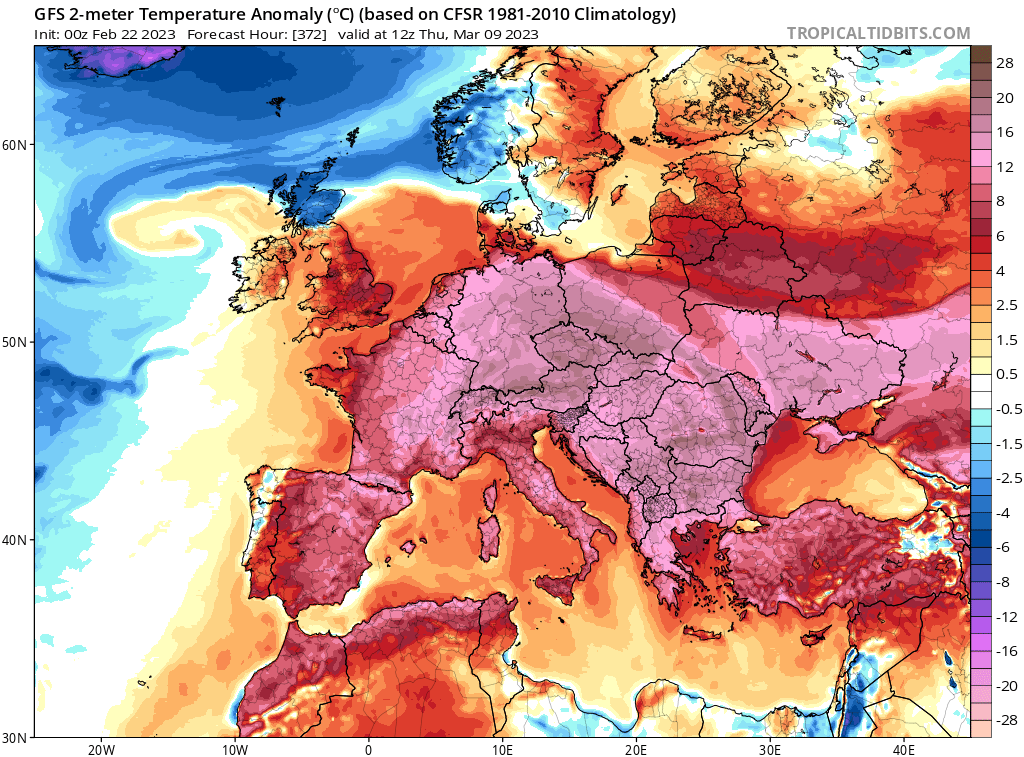 Sausius_wx's tweet photo. Bro the 00Z was once again drunk, predicting widely above average #tempratures across most of Europe at the end of the forecast period. The 06Z then was the polar opposite tho and the overall ensemble signal remains a signal for #cold, not warmth. #EUwx #LOCKITIN https://t.co/rEQwY1CSFn