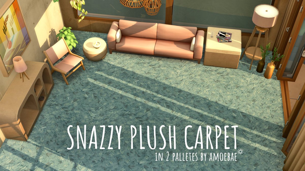 SNAZZY PLUSH CARPET in 2 palettes

Can't believe it took me this long to recolour this amazing carpet. Details & comparisons of the available versions at the link below:

pictureamoebae.tumblr.com/post/709977364…

#ts4 #thesims4 #ts4cc #thesims #ts4mm #ts4floors
