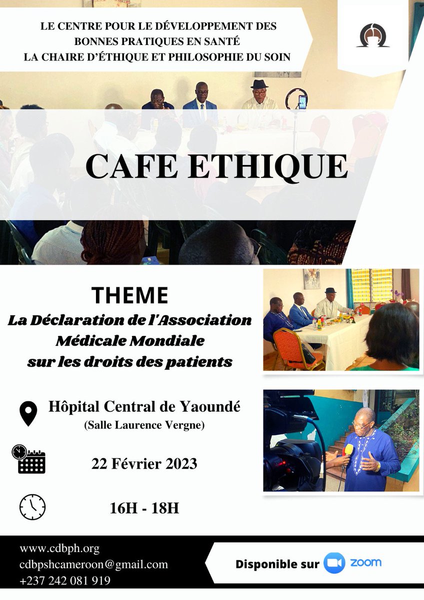 CameroonCorps's tweet photo. Une fin de journée marquée par une séance de "Café éthique" à l'Hôpital central de Yaoundé sous l'écoute attentive et le partage avec le Prof. Basil NGONO @m64cecil @MinsanteCMR @ALMA_2030 @MalariaArmy @DrManaouda . https://t.co/SCFjGmlCw1