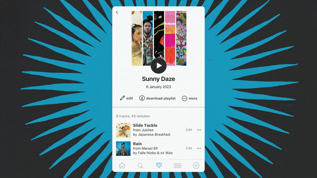 Bandcamp's tweet photo. You can now use the Bandcamp app to make playlists from the music in your collection! 

Don’t (yet) have Bandcamp on your phone? Get it here: https://t.co/eo5hKmMgj4 https://t.co/OcC160oQVL