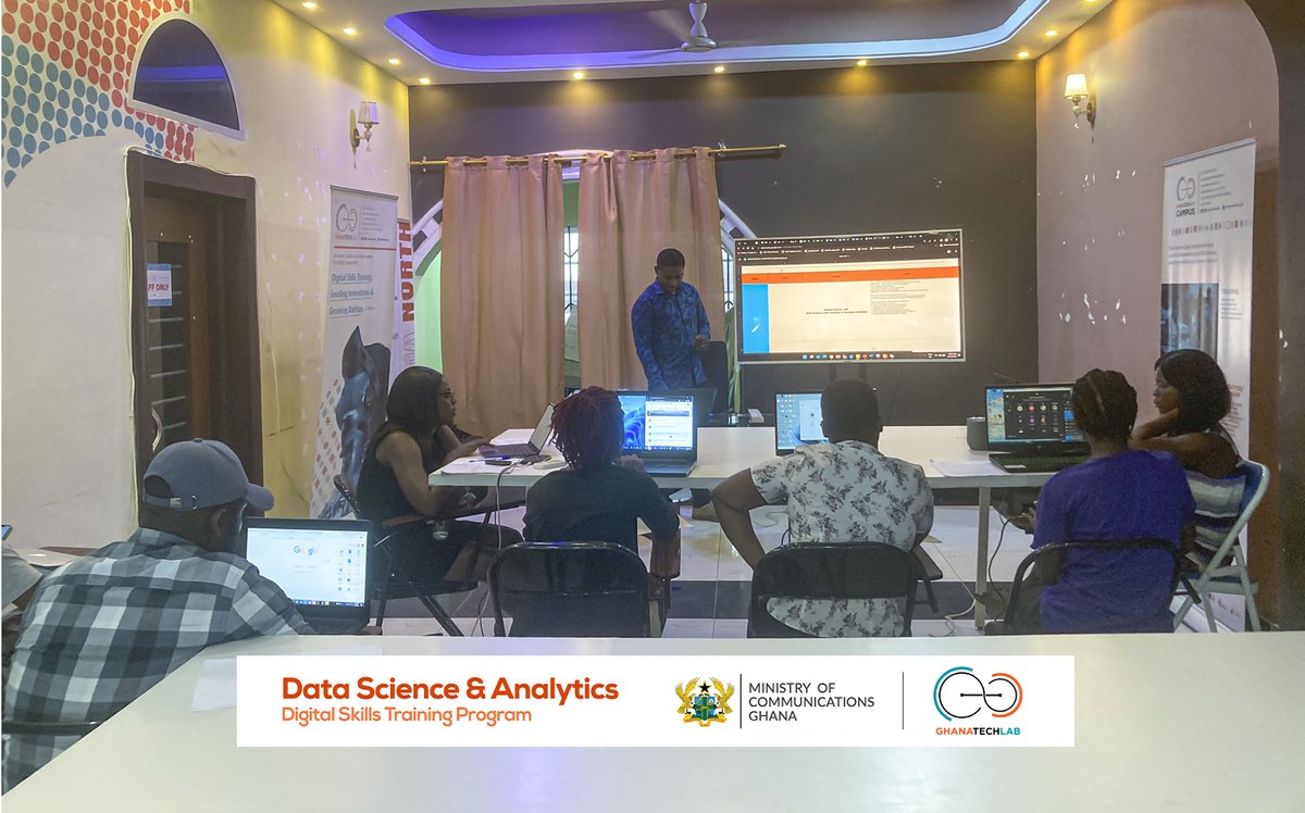 GhanaTechLab's tweet image. GTL's Cohort 7 training programs are in progress!
For today's lessons, trainees at the GTL campus also had an introduction to Data Science & Analytics. 
#GhanaTechLab
#GTLImpact
#GTLBaseprogram
#DataScience