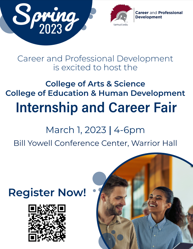 Come prepared to meet your potential future employer! 

#tamuct #tamuctcas #tamuctwarriors