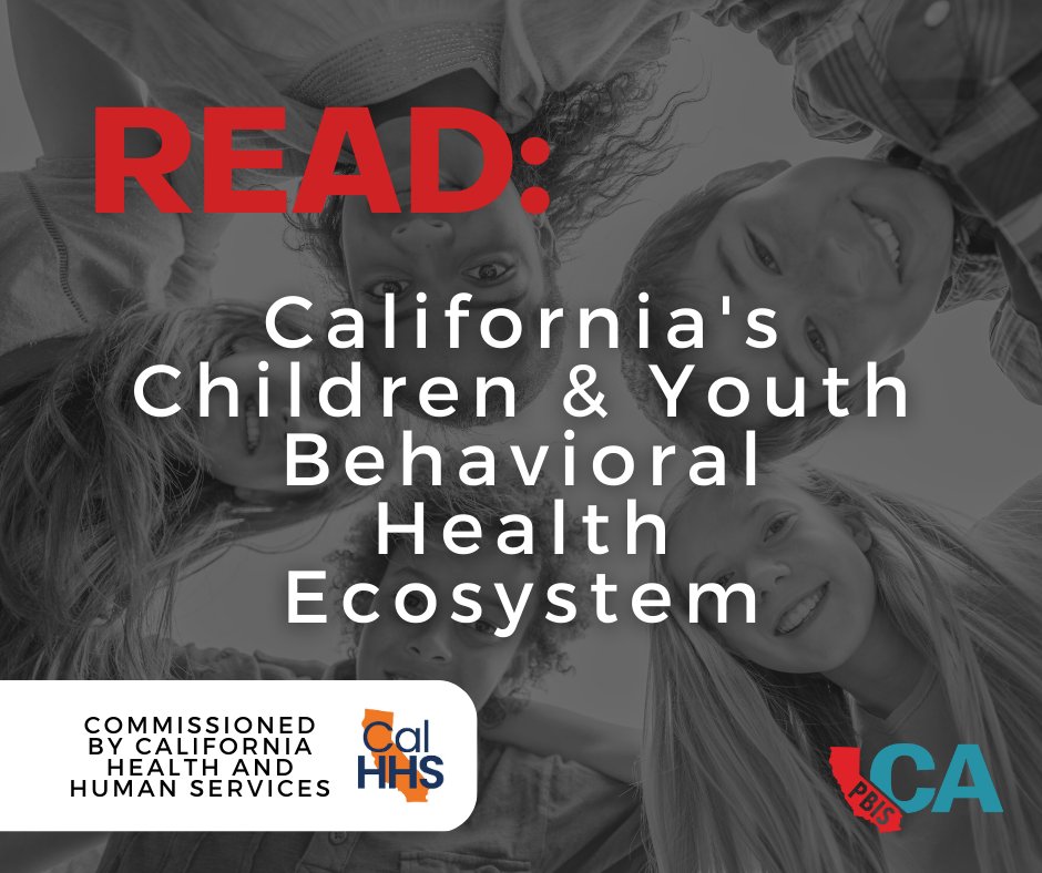 #PBISCA is pleased to share the "California's Children &amp; Youth Behavioral Health Ecosystem" paper, commissioned by <a href="/Cal_HHS/">CA Health & Human Services</a>. This paper shares best pathways to accessible and comprehensive systems of support, which is essential to PBIS efforts. Read: bit.ly/411UQHn.