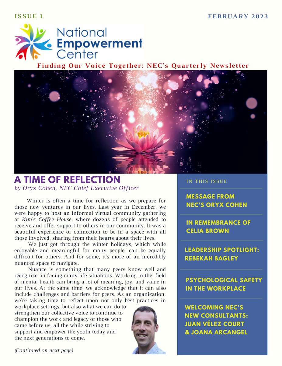 OryxCohen's tweet photo. Check out the latest edition of the NEC Newsletter: Finding Our Voice Together! Thank you Tanya Ryder and the NEC team! Click here to download: https://t.co/h8atiOJxk4 https://t.co/RNB4VFvNyz