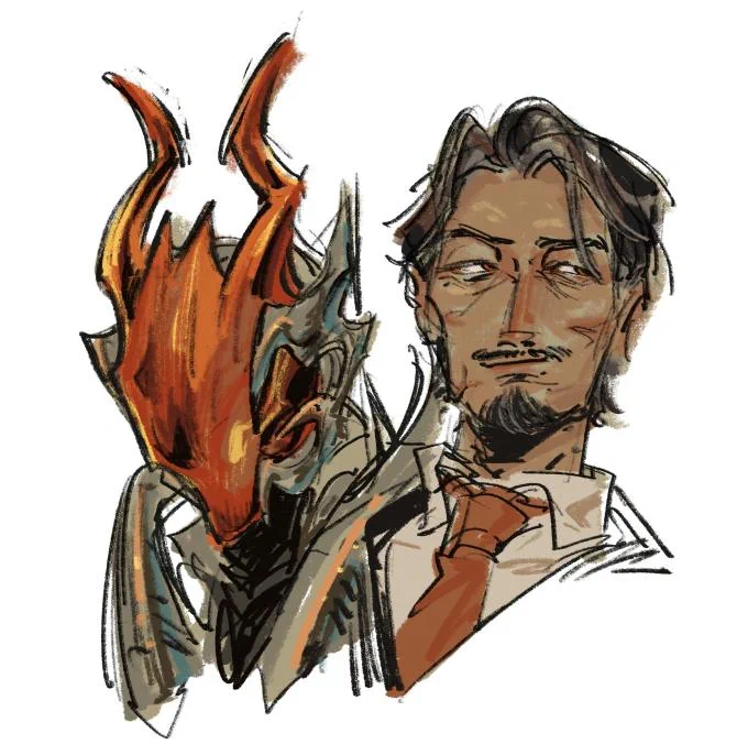 Obsessed with this Amber/Kohaku  was kind enough to draw for me  
