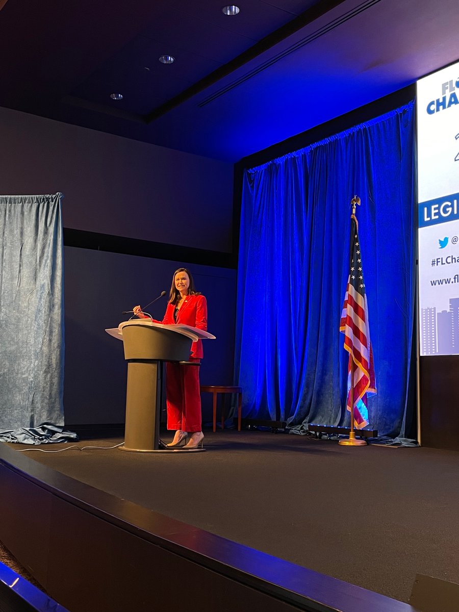FLChamber's tweet photo. Attorney General @AGAshleyMoody joined us for lunch, sharing the risks facing our workforce and previewing legislative priorities, including increasing penalties for fentanyl-related crimes. https://t.co/v6nx66xlnl
