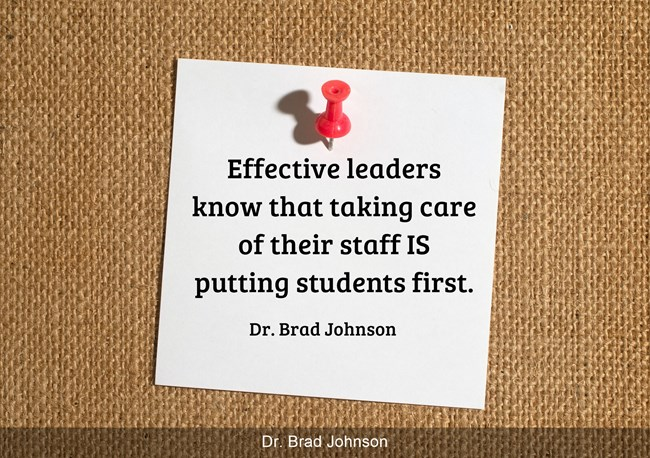 Taking care of staff IS putting students first.