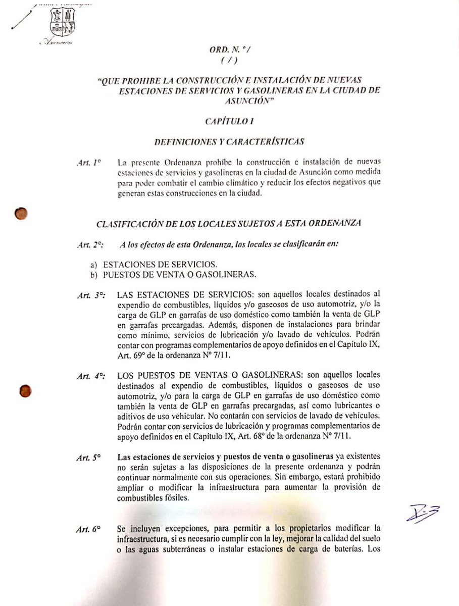 pablocallizob's tweet photo. Hoy presentamos el proyecto de Ordenanza "Que Prohíbe la construcción de nuevas Estaciones de Servicios en la Ciudad de Asunción" como medida para combatir el cambio climático y reducir los efectos negativos que generan estas construcciones en la ciudad 🚫⛽️ https://t.co/6v94Dx7Qfy