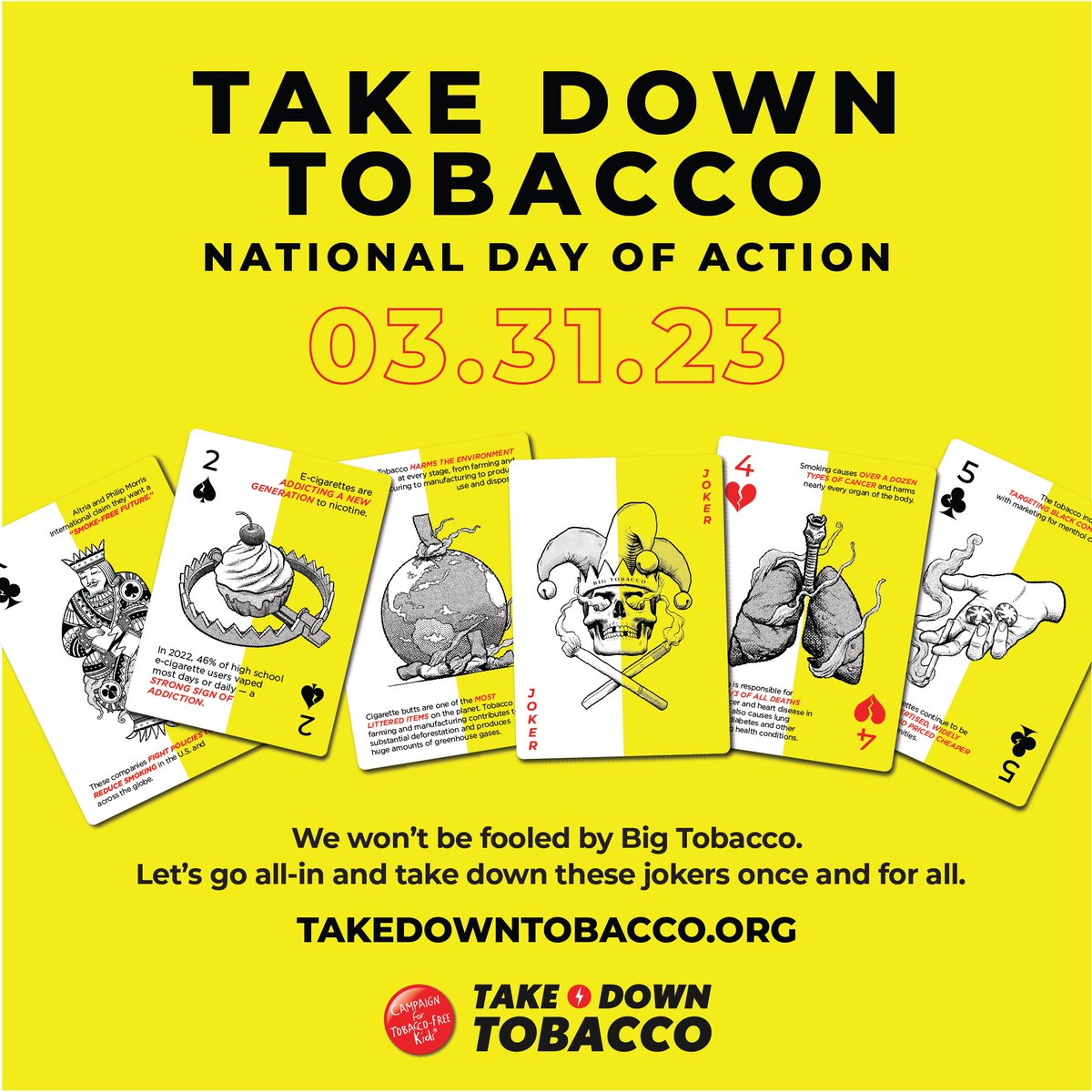 Campaign for TobaccoFree Kids on Twitter "March 31st is 