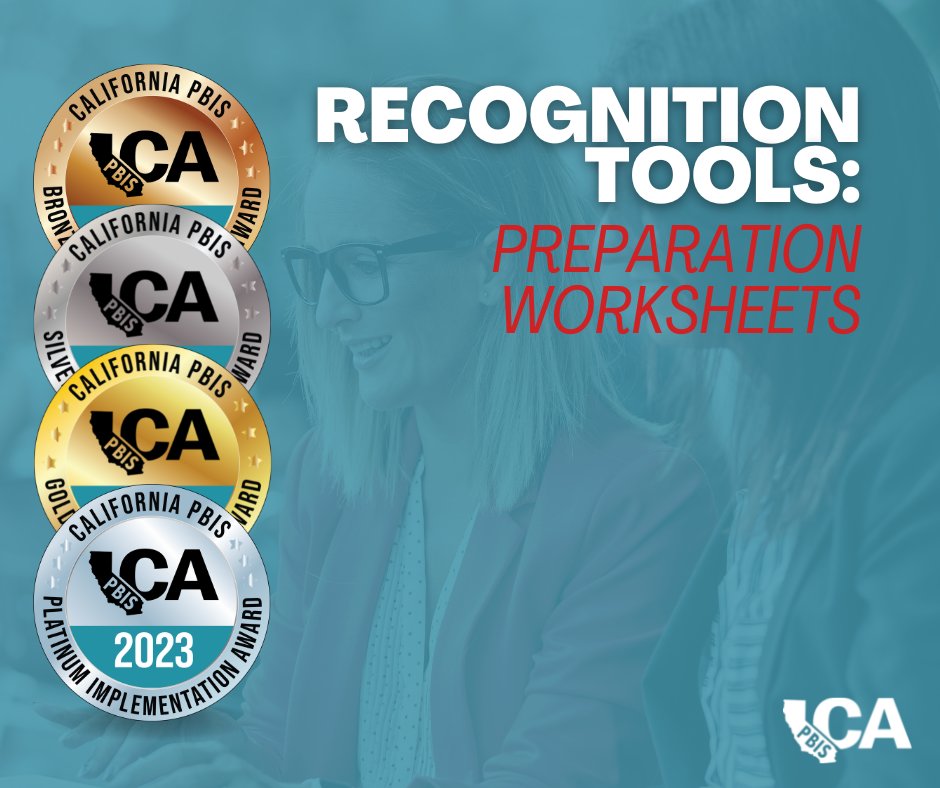 With 2023 Recognition season in full effect, it's time to share some helpful resources that will guide your team through a successful application! Be sure to check out the #PBISCA Preparation Worksheets for recommendations in each recognition level: bit.ly/3YUBTou.
