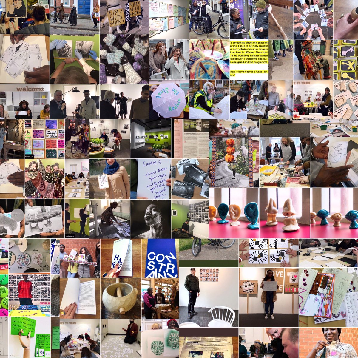 NJMIdeas's tweet photo. A total pleasure to share our open, experimental approach to coproducing exhibitions with the brilliant team at #FITUniversity New York. An ebb and flow of conversation, creativity and community across and between people. #creativity #community #coproduction https://t.co/VejKKmUk65