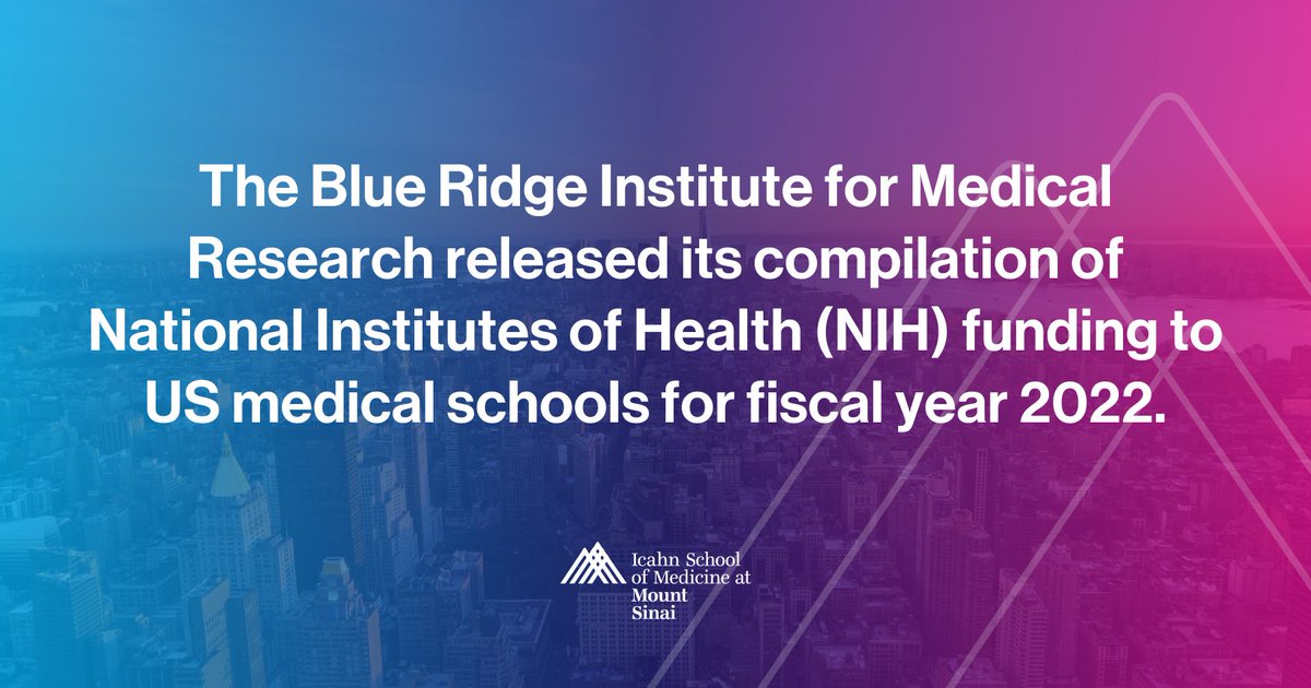 MountSinaiEM's tweet image. Principal investigators of the Department of Emergency Medicine, Icahn School of Medicine at Mount Sinai, received over $6.9 million funding from the National Institutes of Health (NIH) to support their research for fiscal year 2022.  #EMResearch #EDTeam #BlueRidge