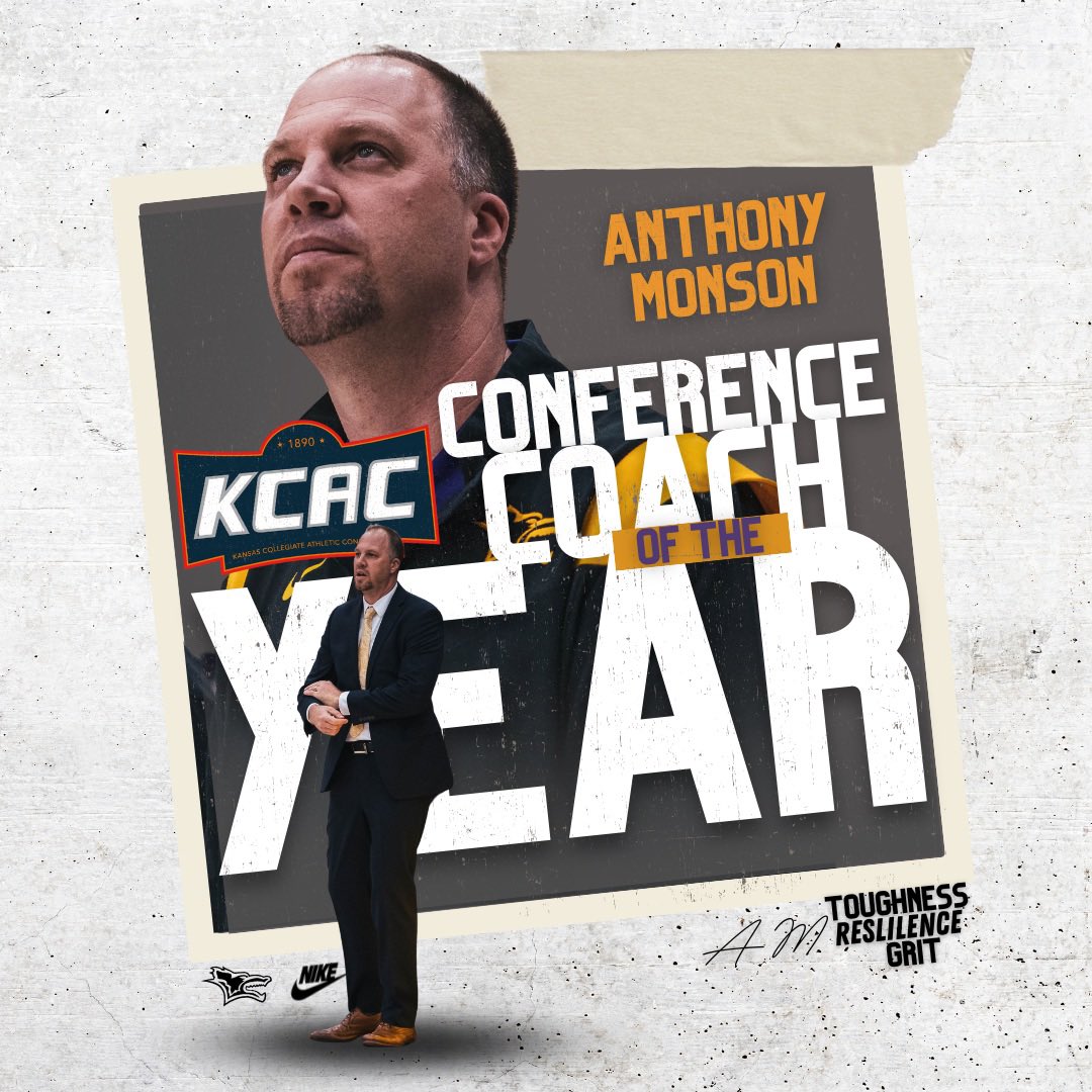 Congratulations, Coach Anthony Monson on being named KCAC Conference Coach of the Year