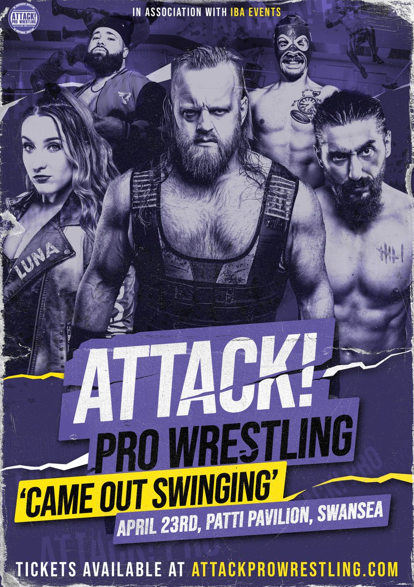 We're making out debut in SWANSEA on April 23rd at <a href="/PattiPavilion/">Patti Pavilion Swansea</a> 🔥

Tickets available this Friday at attackprowrestling.com