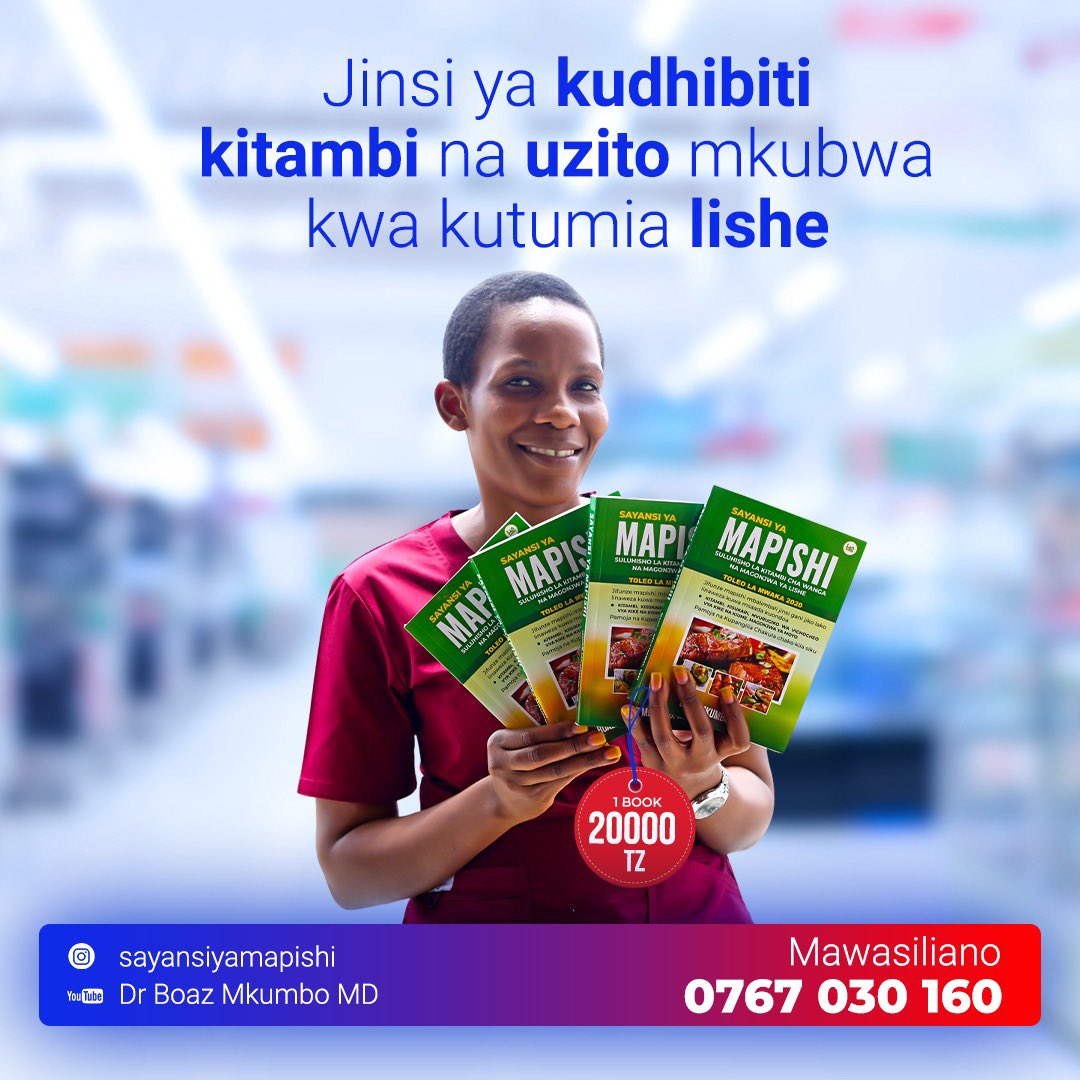 boazmkumbomd's tweet photo. -Chumvi ina bei ndogo kuliko Sukari
-Sukari huleta utegemezi chumvi hapana
-Chumvi ni nyingi kwenye damu kuliko sukari
-Kila lita ya damu ina chumvi gramu 3 kwa lita tano ni gramu 15 wakati sukari ni Gramu 5 katika lita 5
-Teja wa Sukari akiugua Husingizia “Ameuguzwa na Chumvi” https://t.co/cz7Q9EULSx