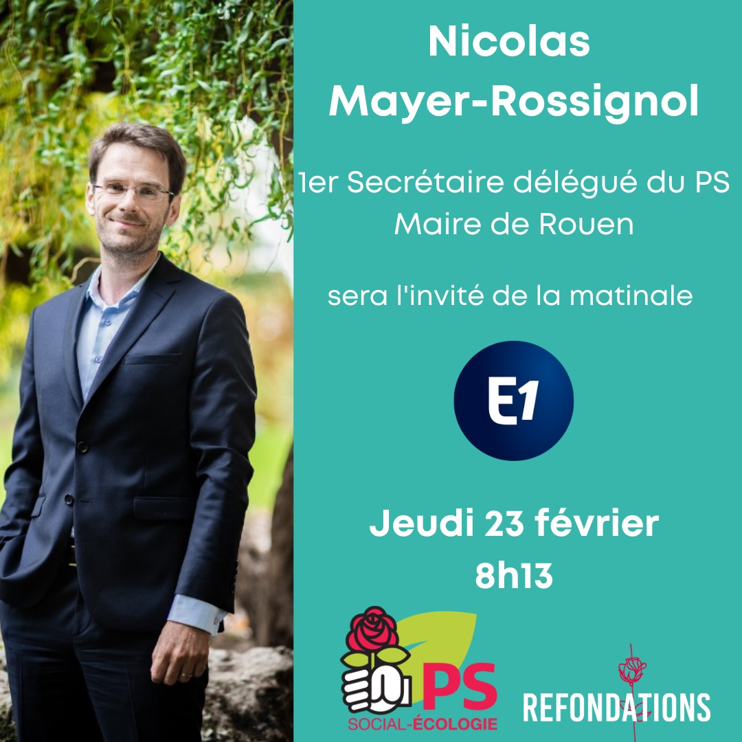 Je serai l'invité de la matinale d'@europe1, demain jeudi 23.2 à 8h13 ! #Retraites, mobilisation sociale, pouvoir d'achat, avenir et refondations de la gauche, Ukraine... À demain !